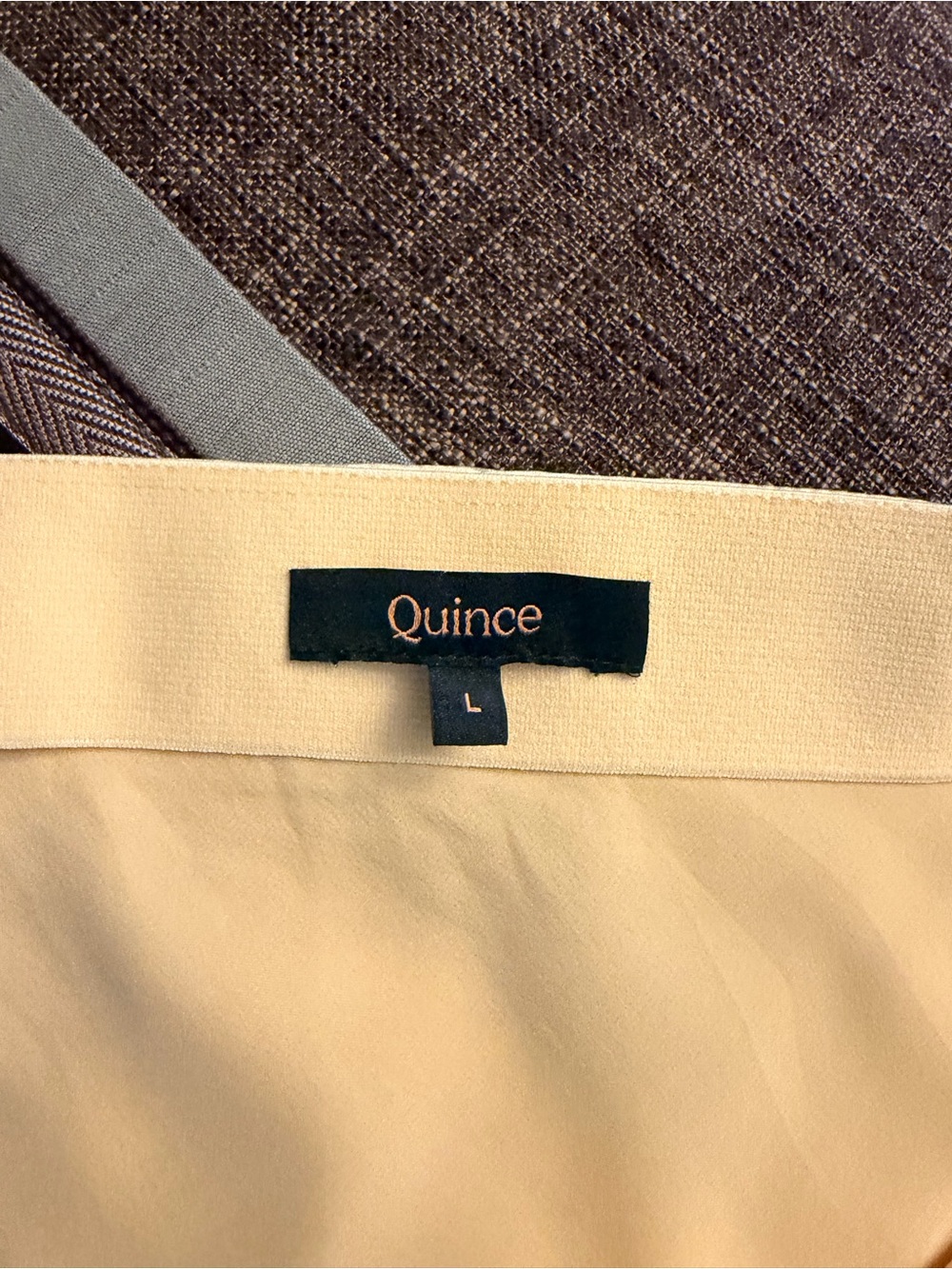 Quince Washable Silk Skirt - Butter Yellow Size L - Picture 5 of 8